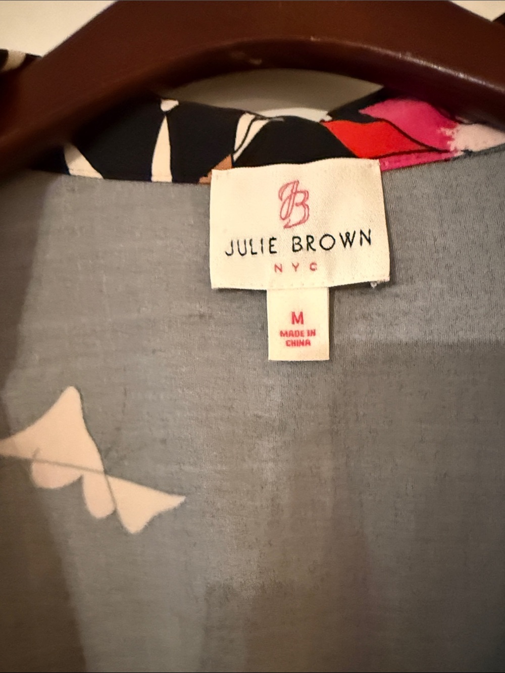 Julie Brown black print wrap dress medium - Picture 2 of 3